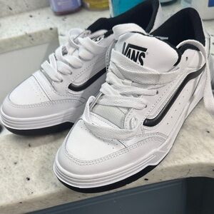 Vans Kids White and Black Low-Top Sneakers